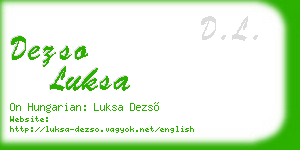 dezso luksa business card
